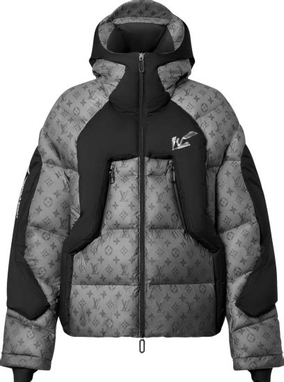 louis vuitton jacquard fleece jacket|louis vuitton grey puffer jacket.